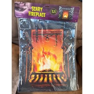 Beistle Halloween Scary Fireplace 34 Inch Stand-Up Decoration Vintage Style 2008